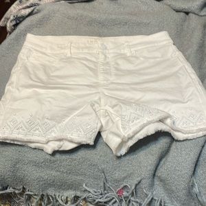 White shorts. 5” inseam. Barely worn.